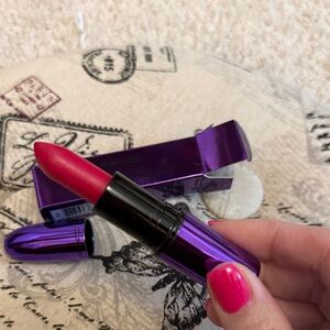 MAC Cosmetics Bold Red Lipstick with Purple Case